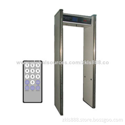 Walk through metal detector door with back-up battery